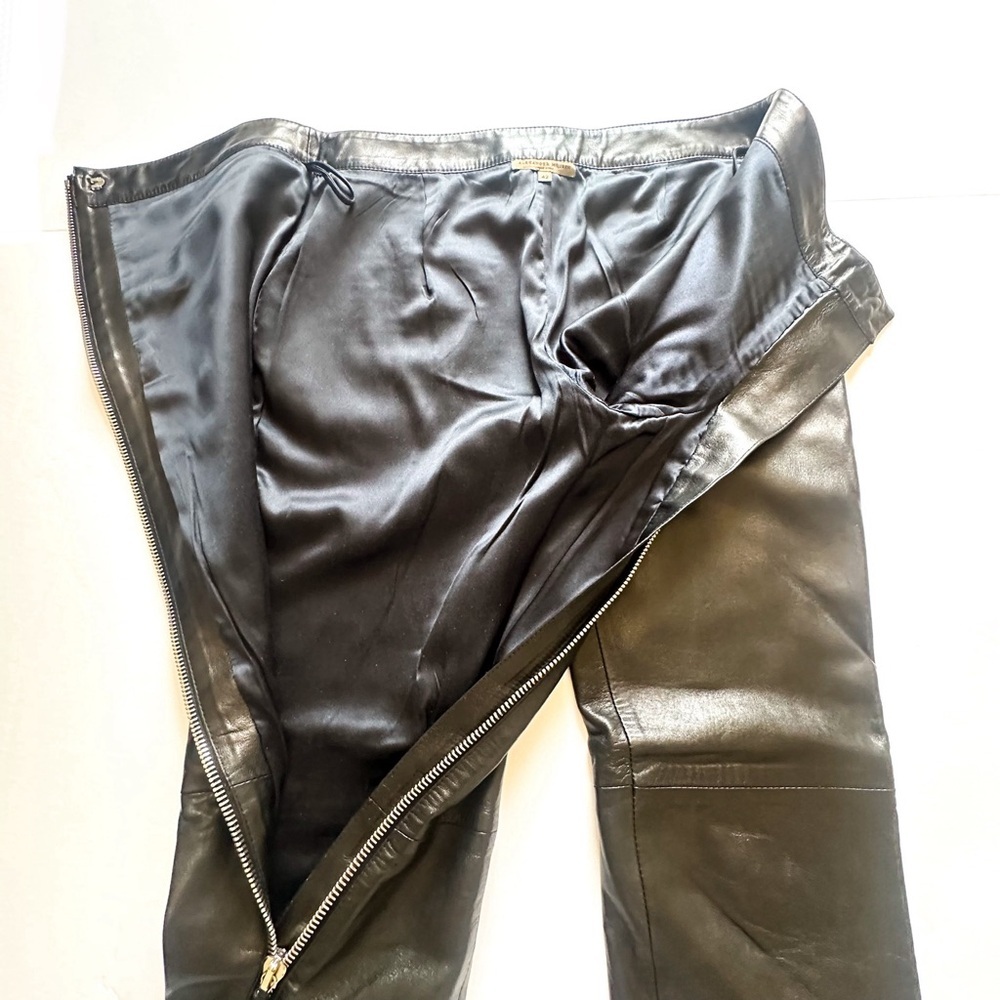 Alexander McQueen Black Leather Full Zipper Runway Trousers 2008 42/M - Picture 6 of 16